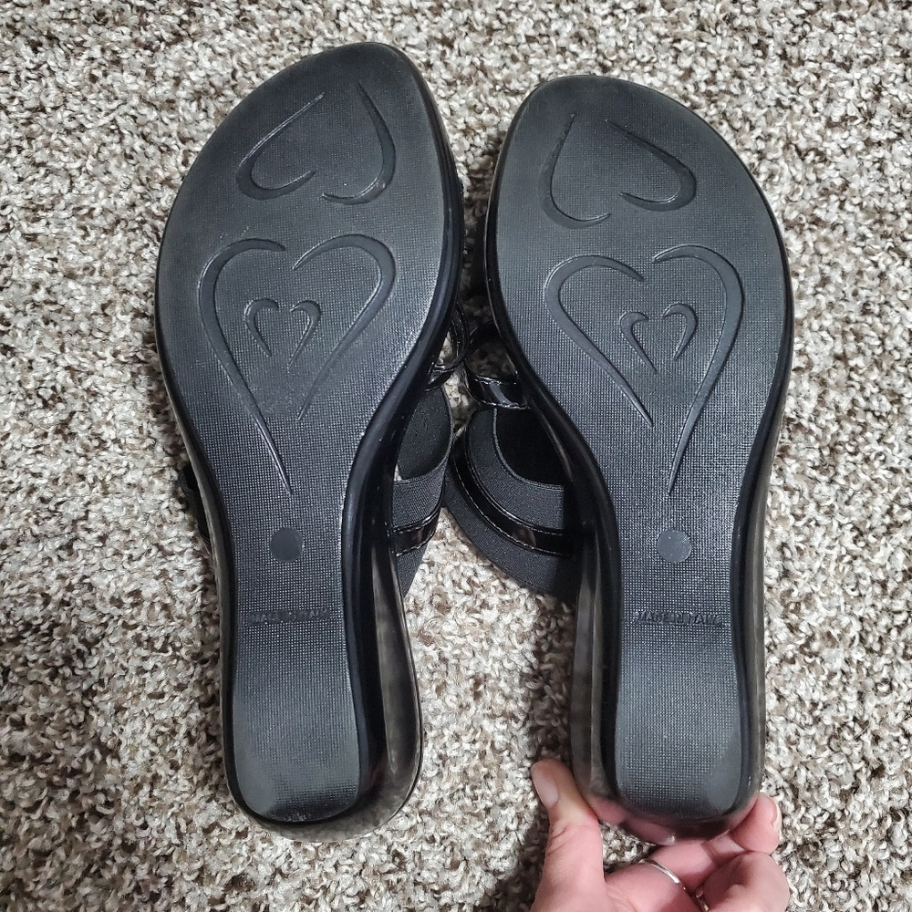 Black Strappy Women's Sandals Size 8 - Picture 5 of 10